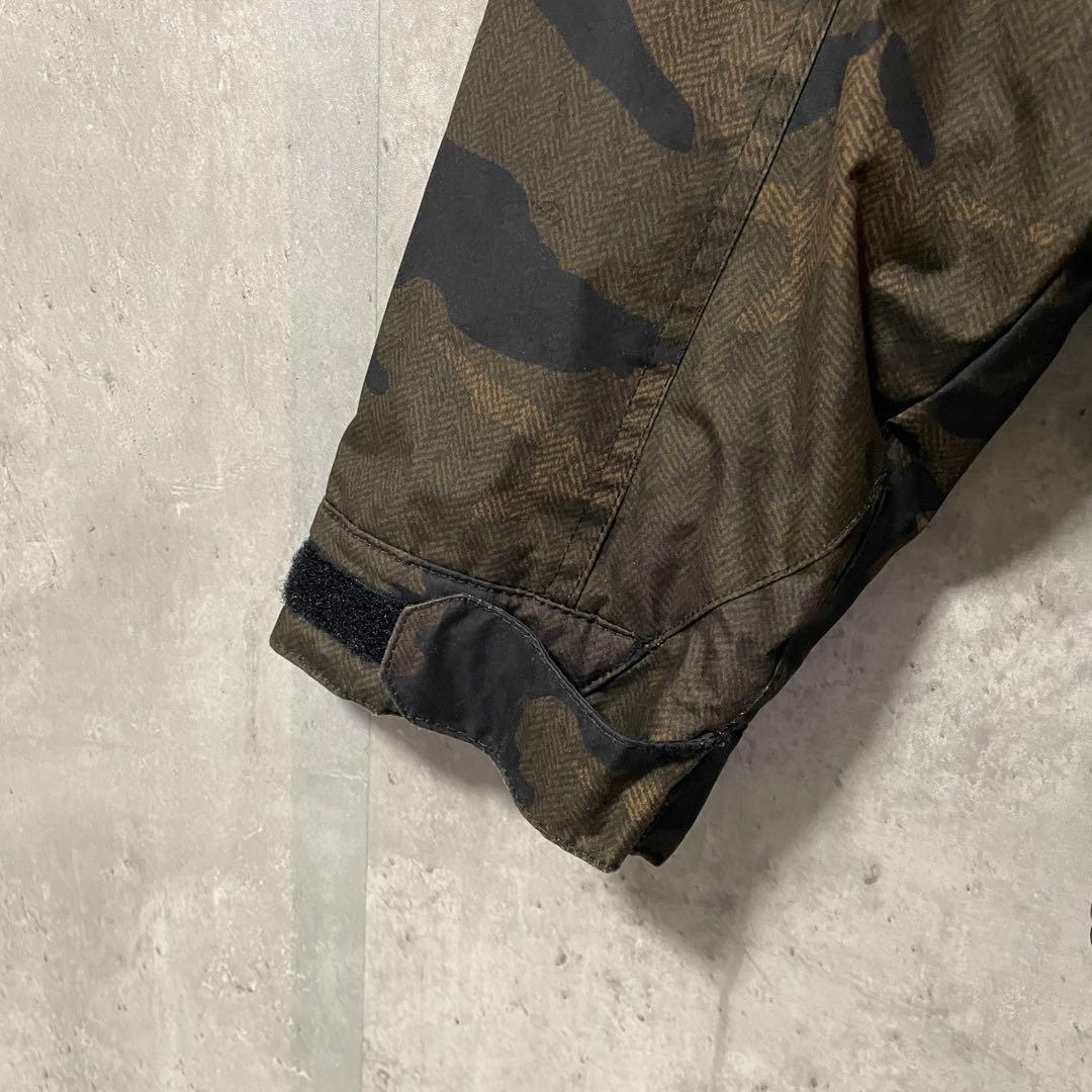 Burtonバートンスキーウェアスノーボードジャケットパーカーフード付き迷彩茶色