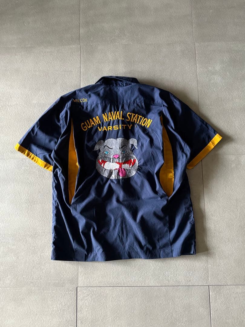 ウェア・シャツ 80's USN Guam Naval Station boring shirt