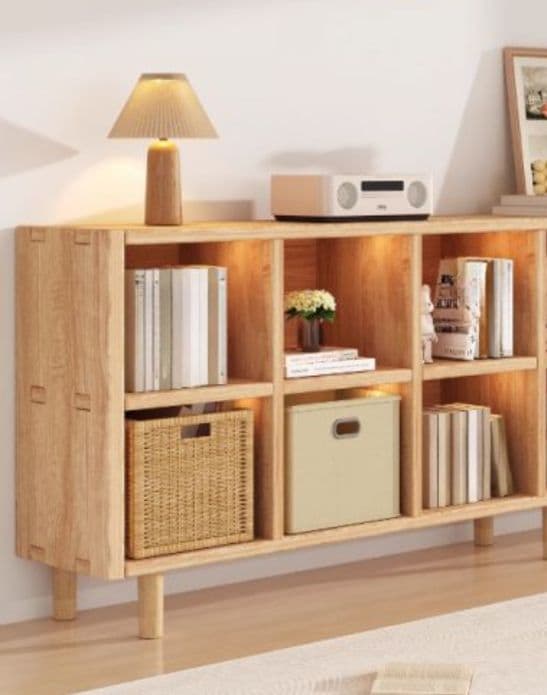 北欧風　木製オープンラック ナチュラルウッド