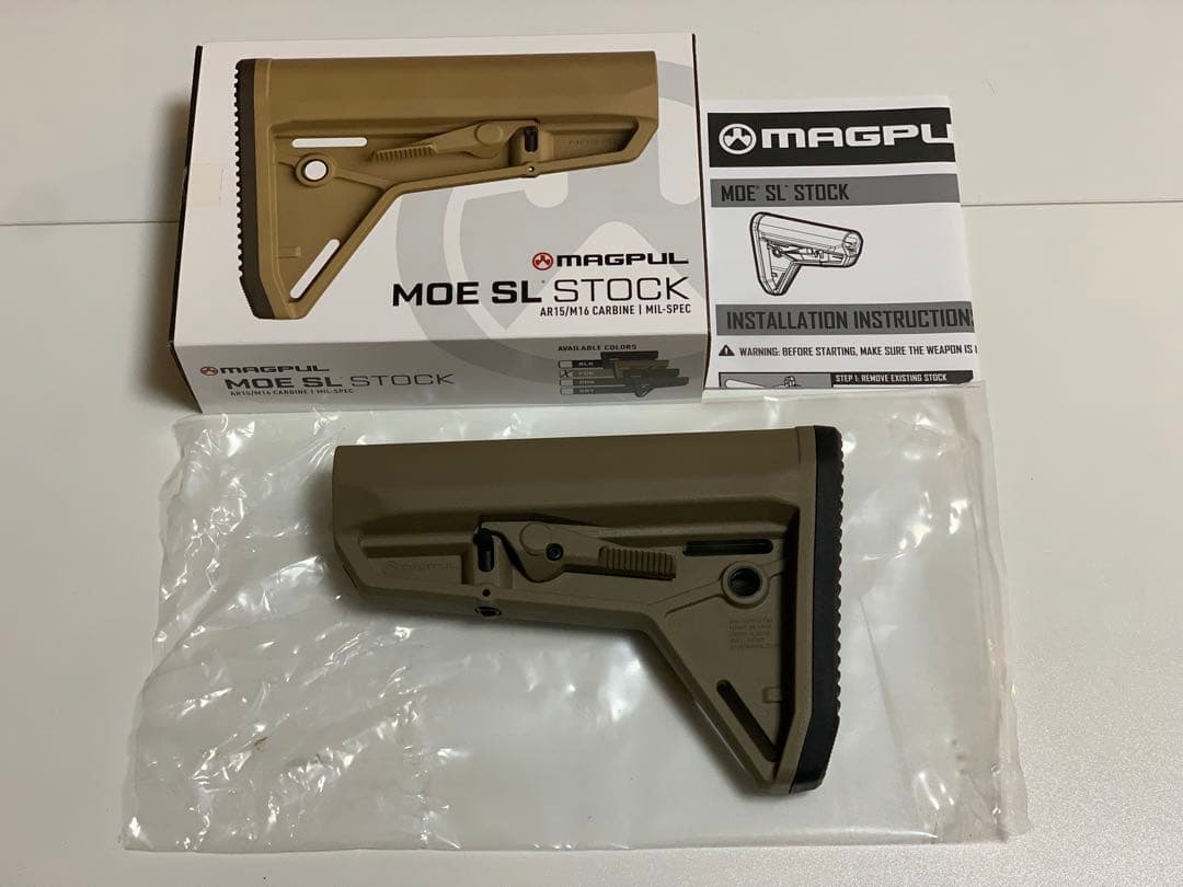 実物 MAGPUL MOE SL カービンストック ミルスペック FDE