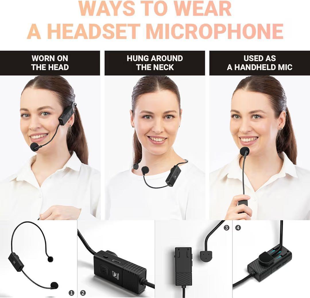 ポータブル拡声器 ポータブルスピーカー マイク 会議講演 カラオケ ワイヤレス