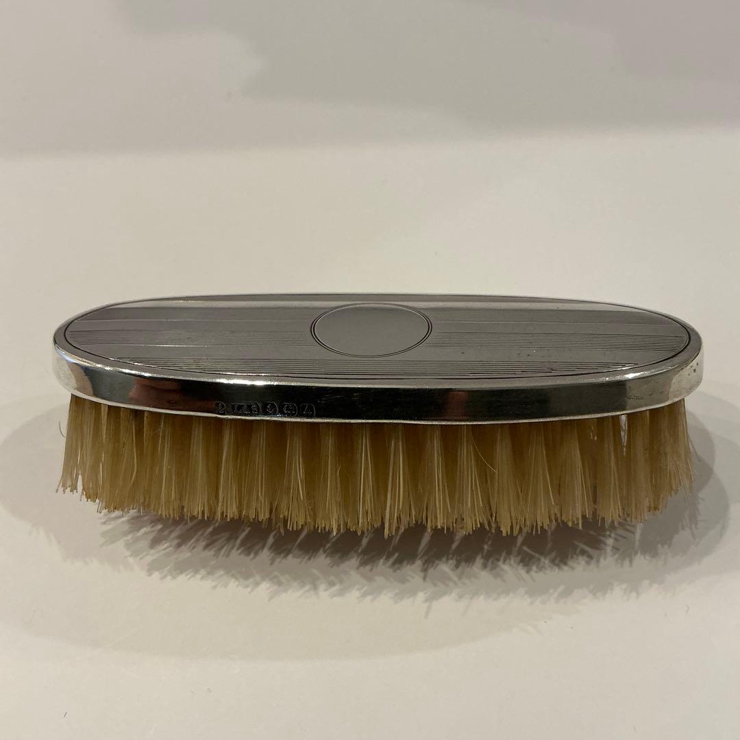 英国製 純銀 シルバー ヘッド アンティーク ブラシ