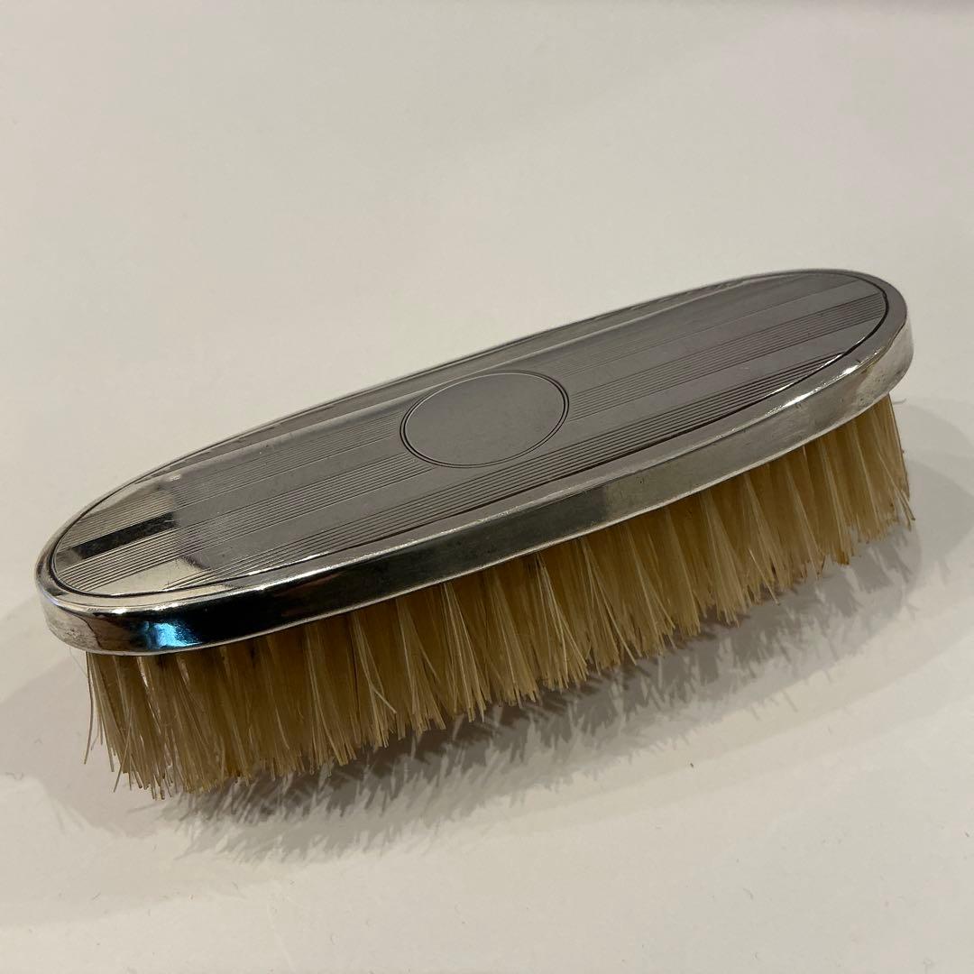 英国製 純銀 シルバー ヘッド アンティーク ブラシ