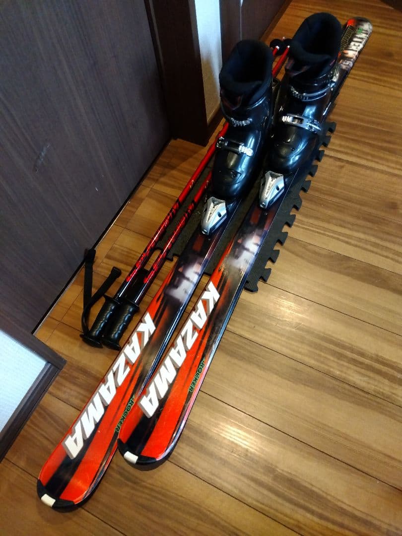 程度良好❗️KAZAMA 男女兼用/スキーセット・メンテ・WAX済み✔