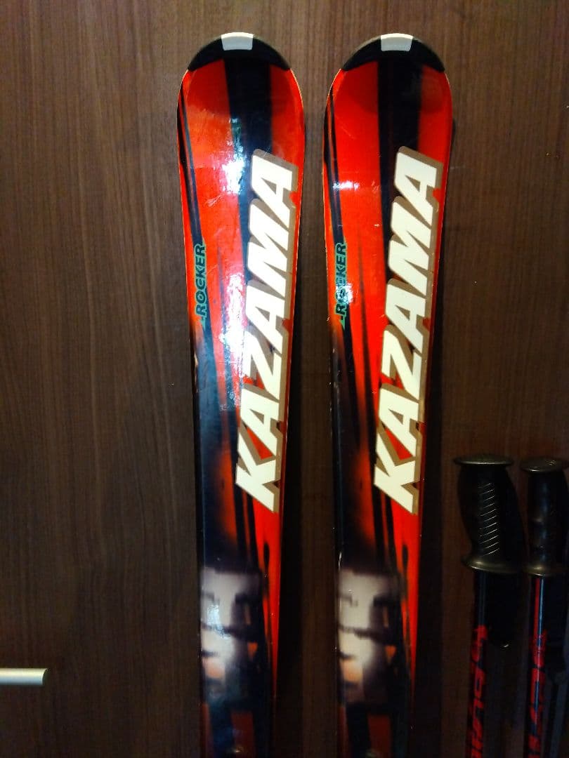 程度良好❗️KAZAMA 男女兼用/スキーセット・メンテ・WAX済み✔