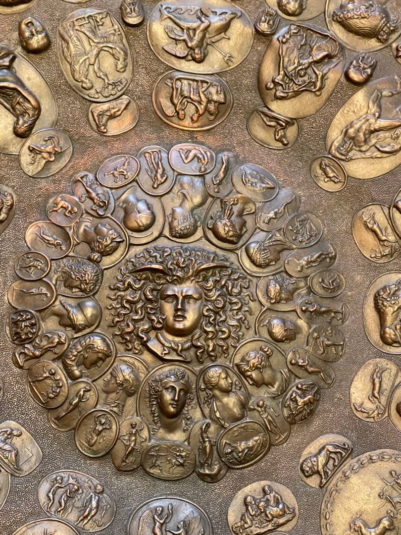 19世紀　アンティーク　ギリシャ　ローマ帝国　神話的な　壁掛　プレート