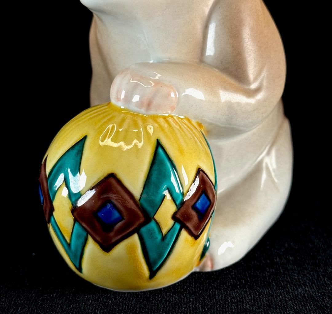 希少！　九谷焼　幸洋造　犬置物　玉犬　高さ15cm