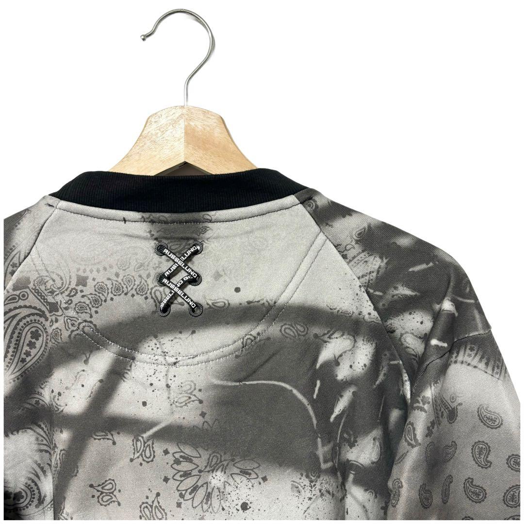 ラッセルノ ゴルフ クルーネック P.O スプレー ペイズリー ブラック M 4