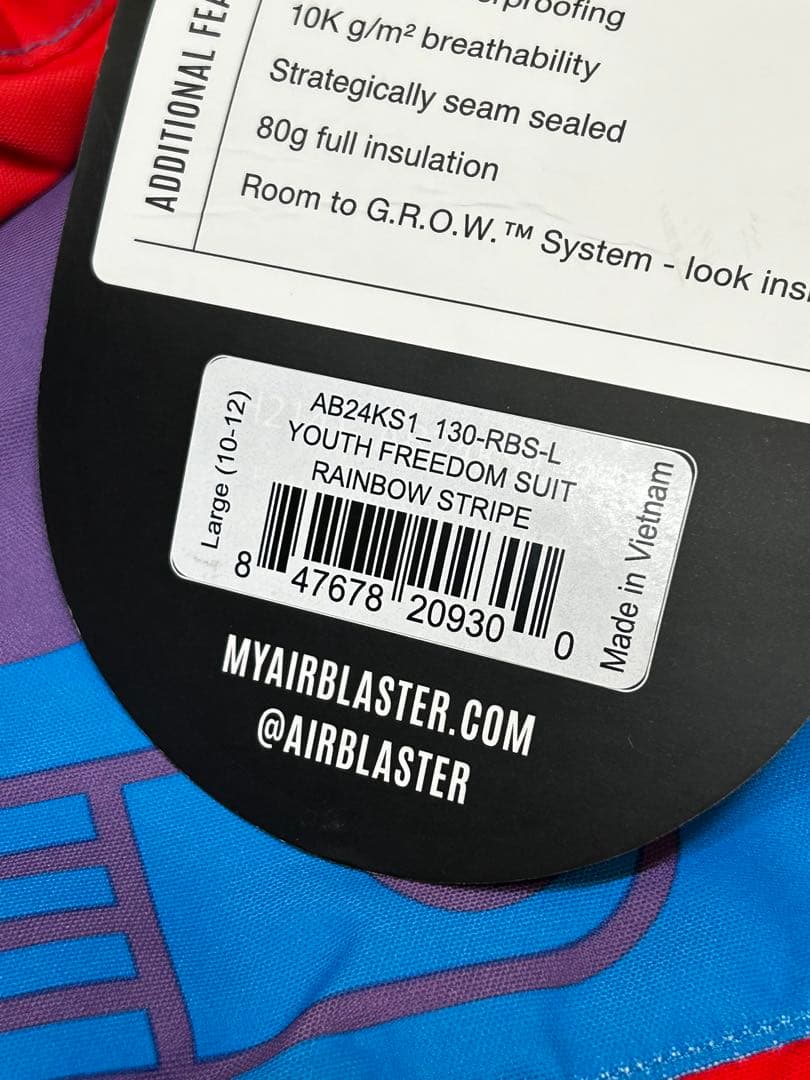 新品Airblaster キッズFREEDOM SUIT サイズL