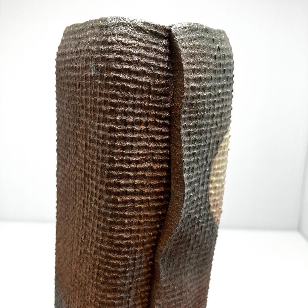 未使用 希少 越前 清水窯 花入 花瓶 伝統工芸 福井 木箱 説明書付き