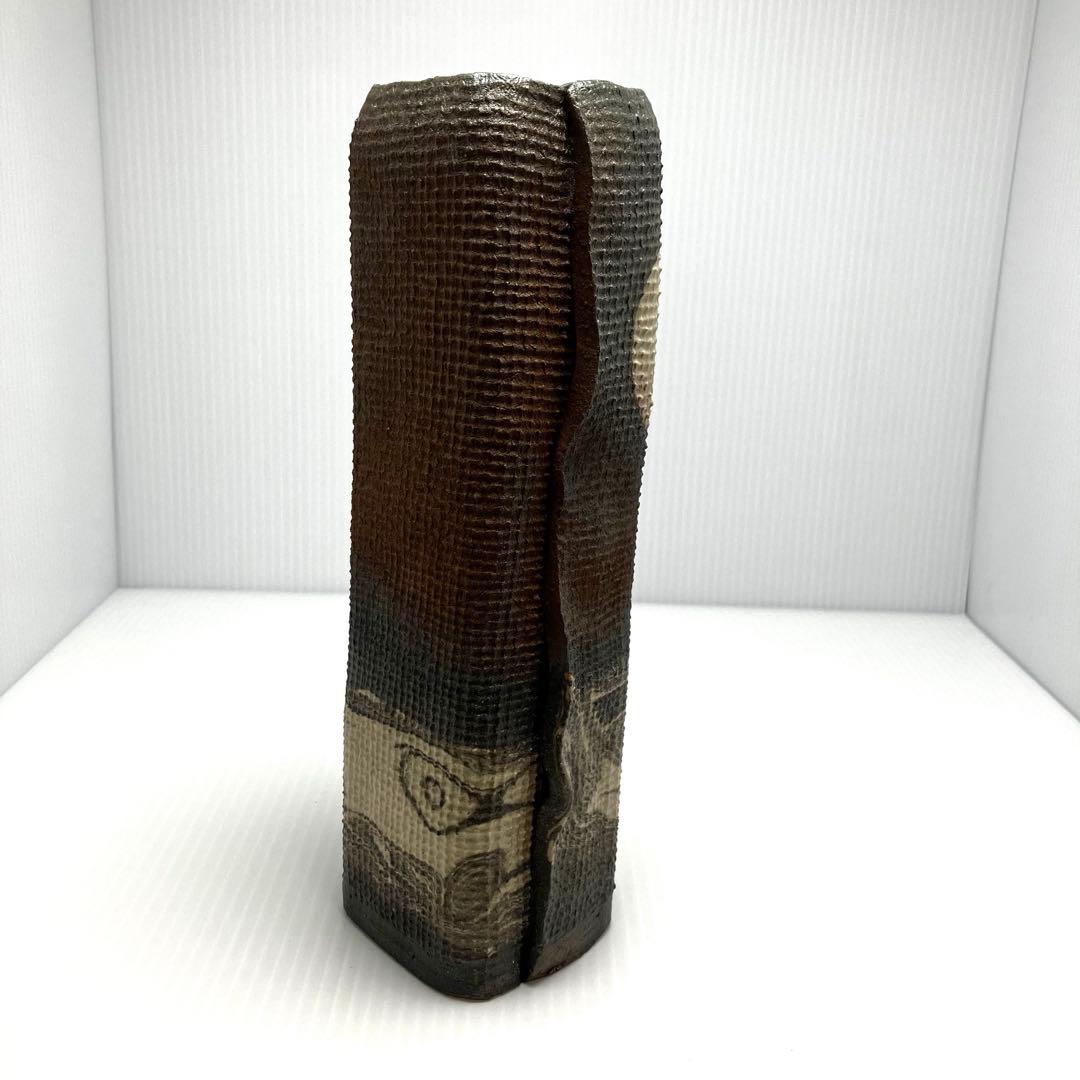 未使用 希少 越前 清水窯 花入 花瓶 伝統工芸 福井 木箱 説明書付き