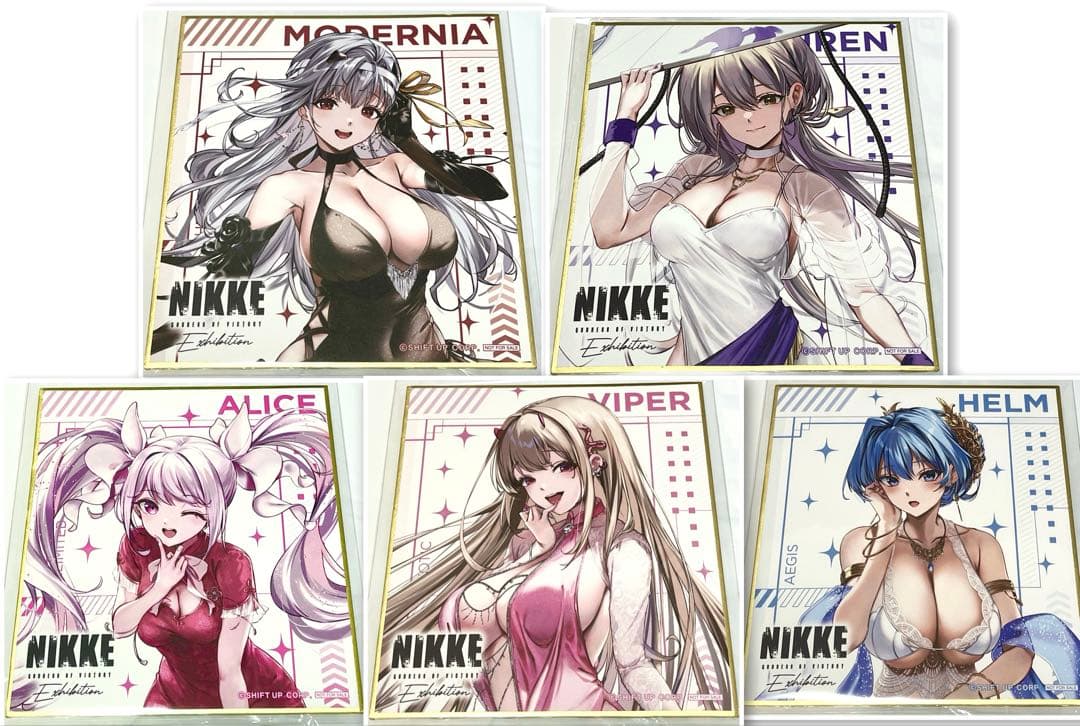 勝利の女神　NIKKE Exhibition 入場者特典　ミニ色紙　コンプリート