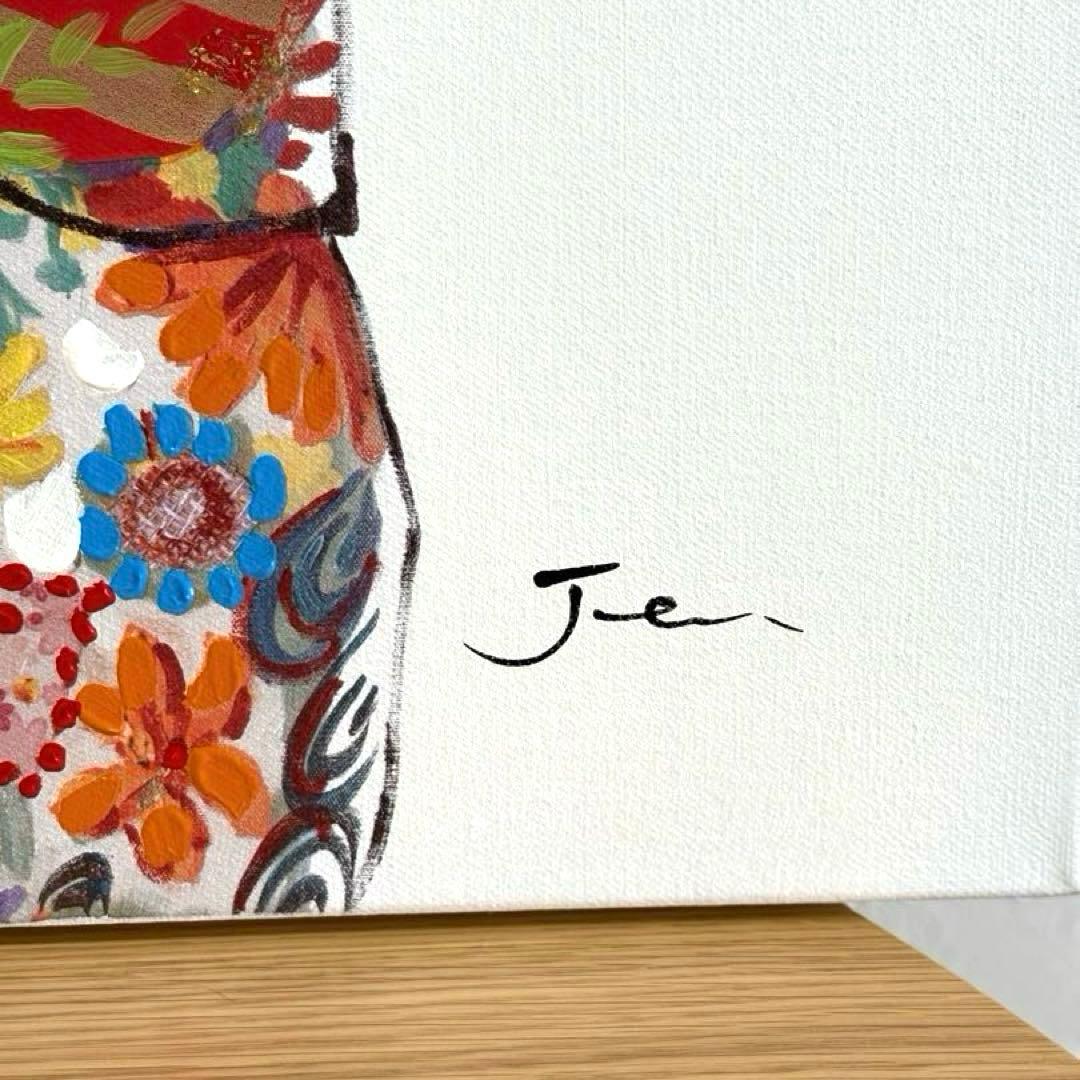 【リビングハウス】カラフルな犬のポップアート絵画60×60