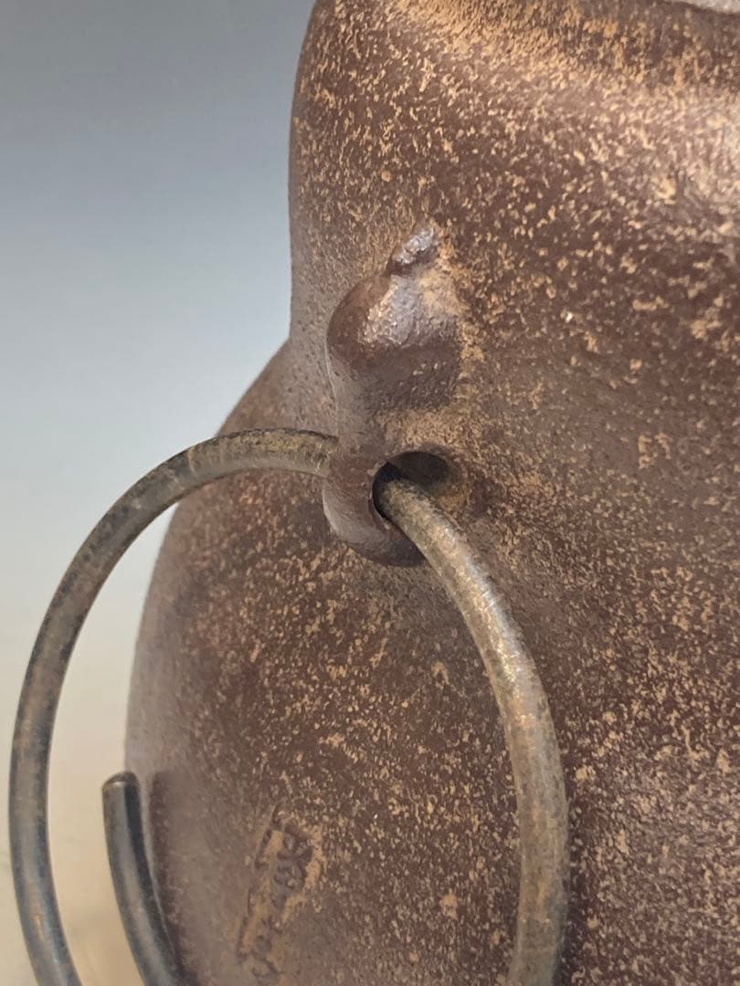 釜師 佐藤浄清 作 瓢形釜 共箱 茶道具 ほぼ未使用品