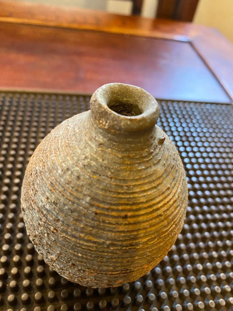 ミニ薪窯鉢　鑑賞台付　３種セット　　ヴィンテージ　一輪挿し　観葉植物　　茶器小物