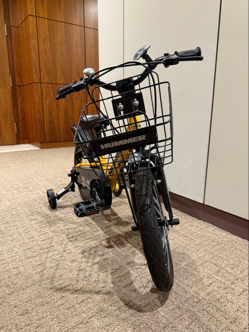 HUMMER 幼児用自転車 イエロー バスケット付き