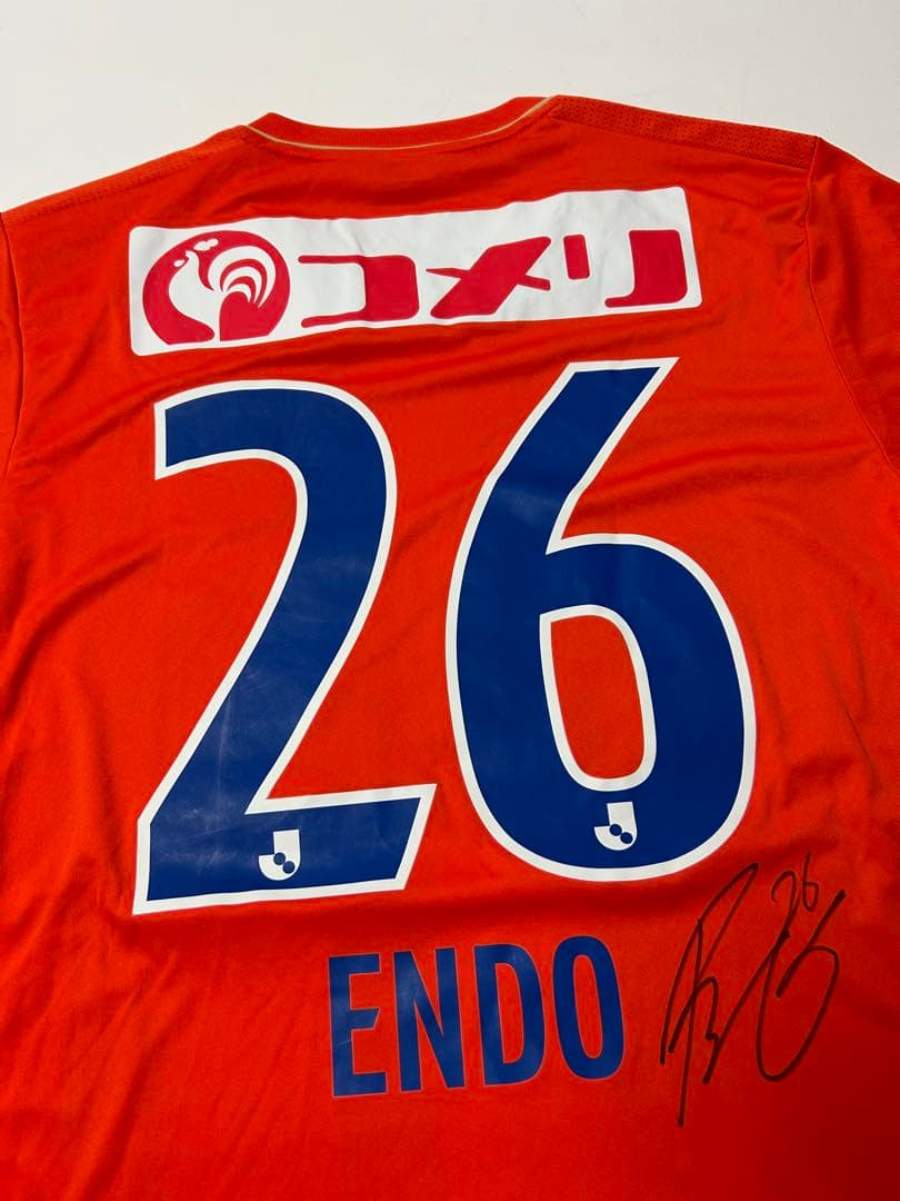 アルビレックス新潟　adidas 遠藤凌 #26 サイン入り　サッカーシャツ　O