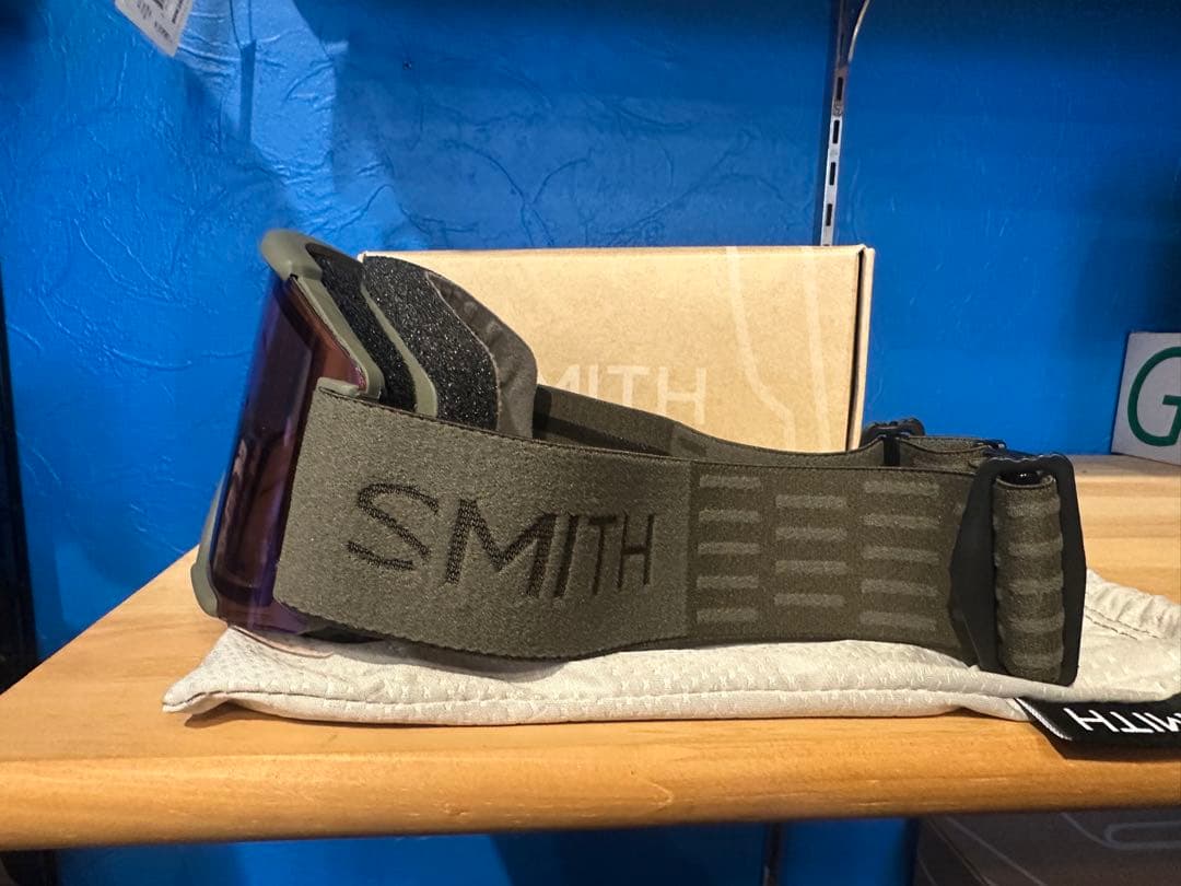 SMITH ゴーグル オリーブグリーン ブルーレンズ