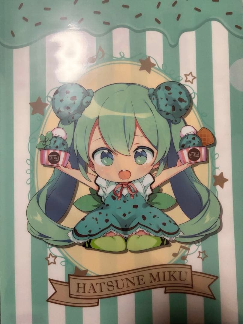 初音ミク アイスクリームパーティー ファイル 2枚 セット 等身・SD