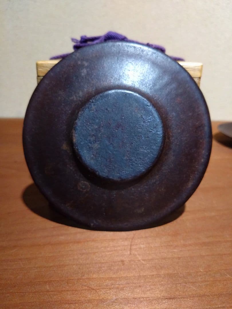 鉄の煎茶道具 鉄製 三つ葉葵 繋ぎ紋 茶托 五客 鉄器 茶道具