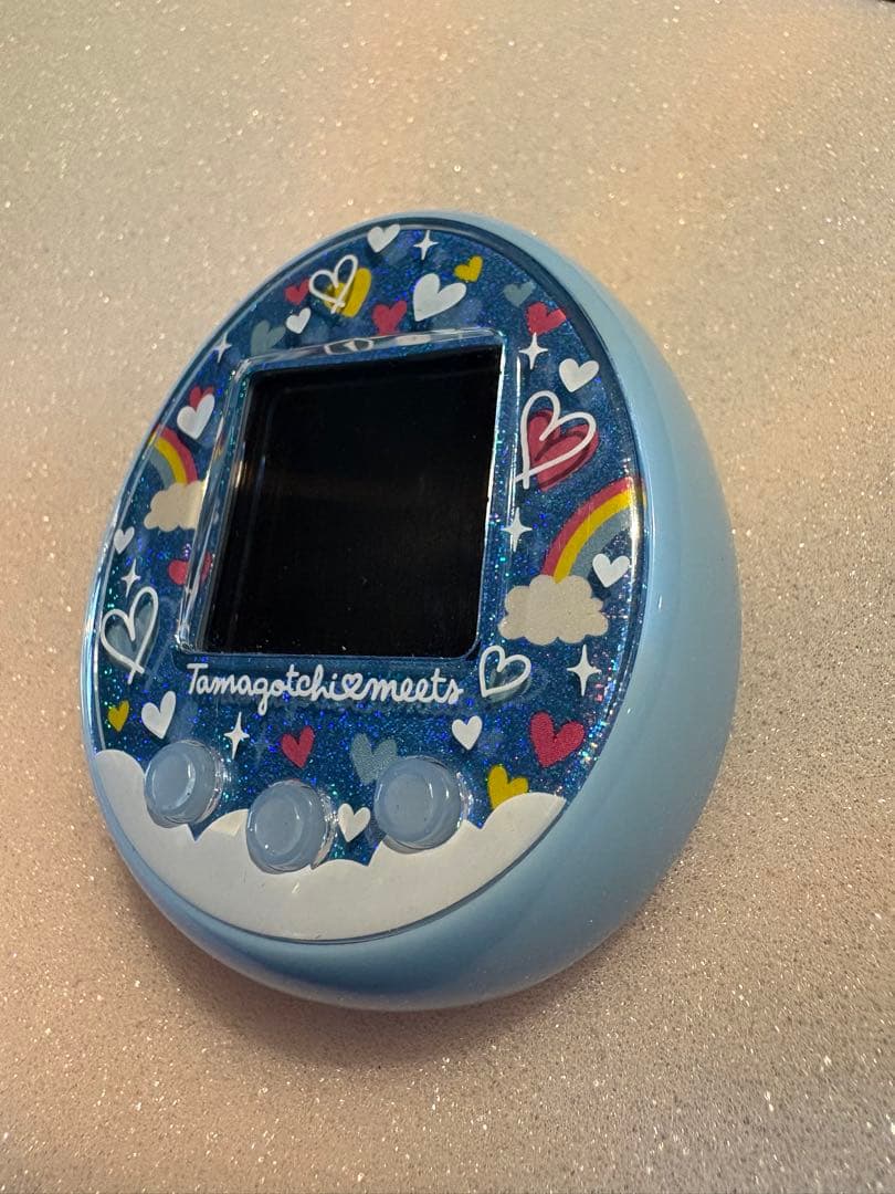 ー*ー様 たまごっちTamagotchi meets 青 ハートと虹デザイン