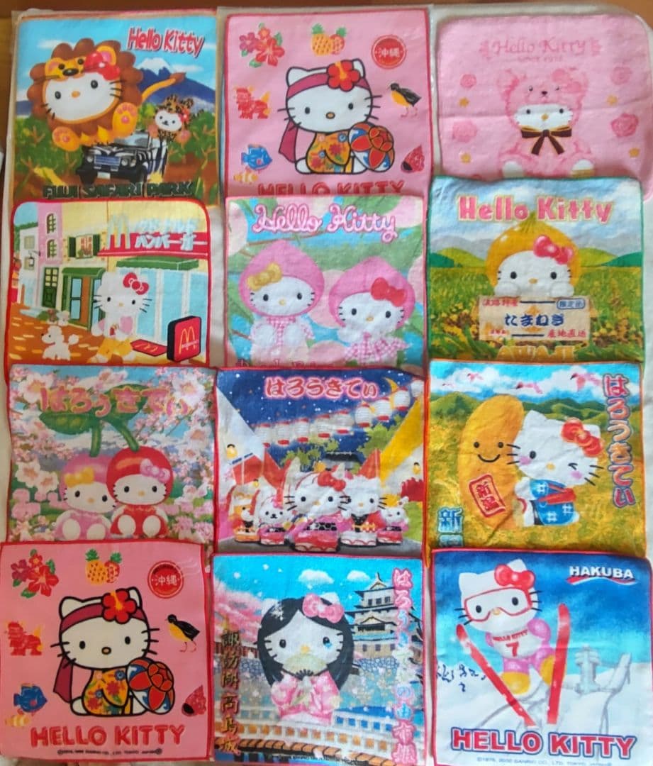 ハローキティ ご当地タオルなど143枚セット