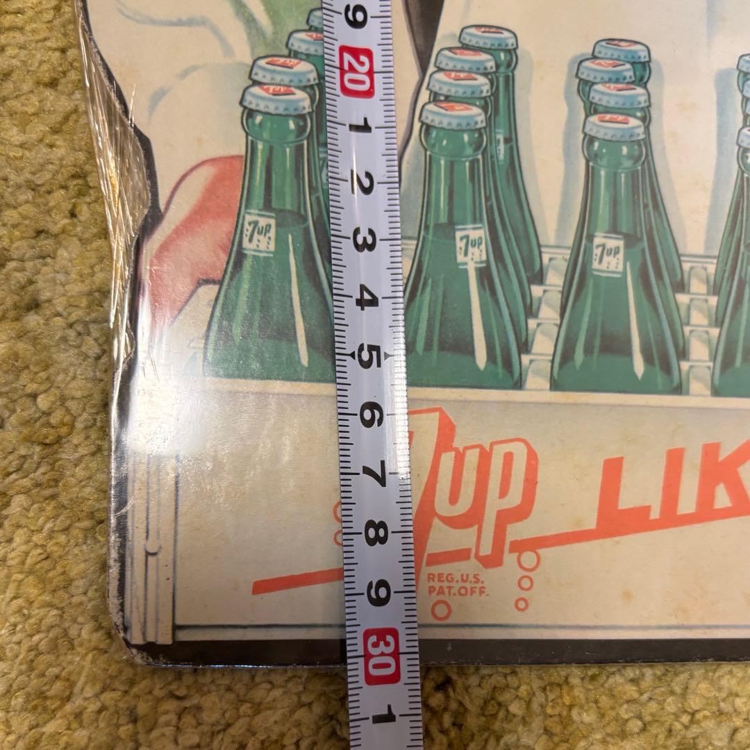 とも　《本物》【セブンアップ 7UP】ヴィンテージ紙製看板