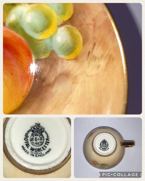 ロイヤルウースター ペインテッドフルーツ　カップ&ソーサー　アンティーク　⑨