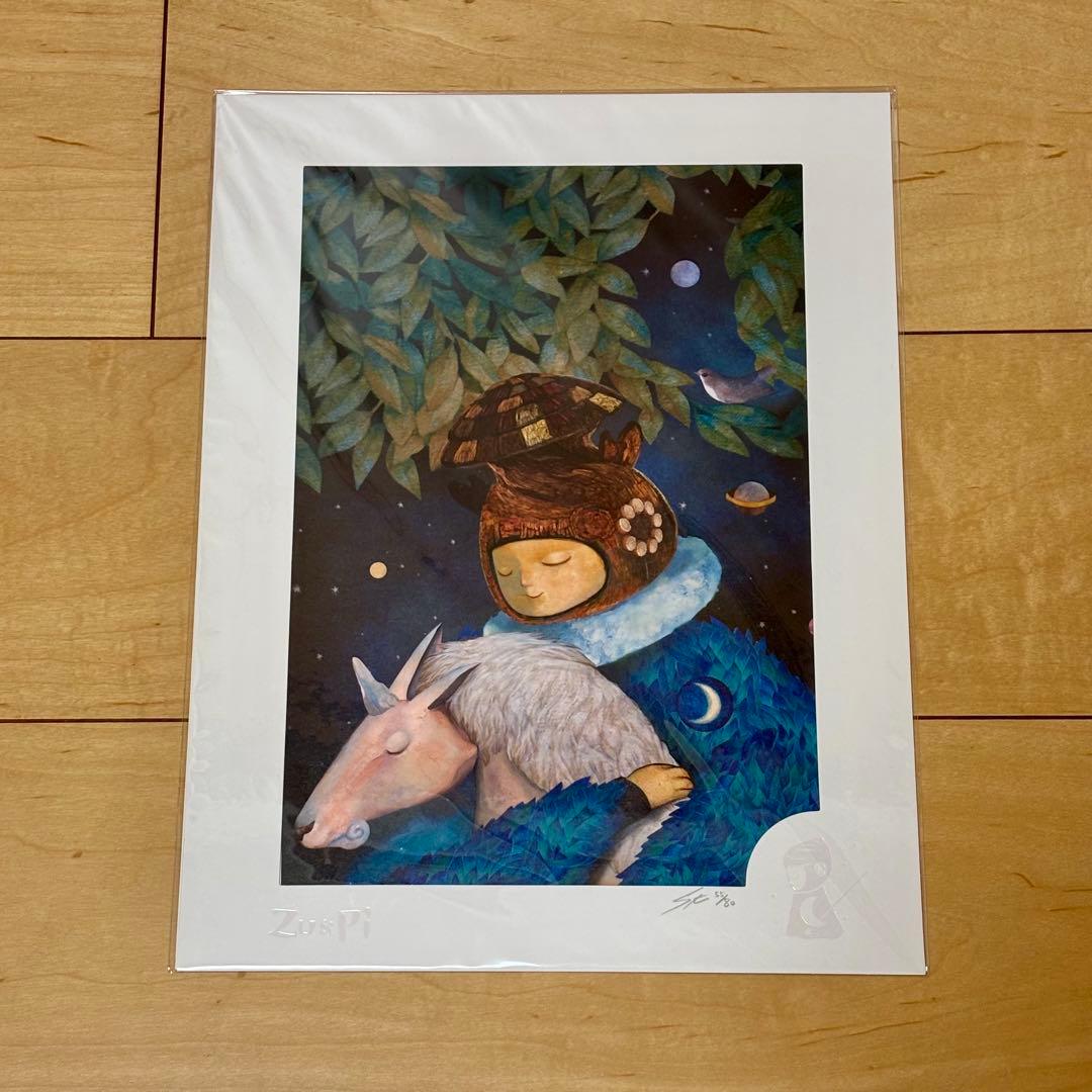 【希少】zu&pi ズーアンドパイ　複製画　サイン入り