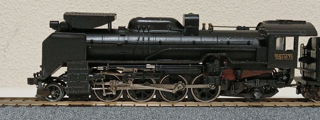 HOゲージ アダチ Ｄ51重装備蒸気機関車、メンテナンス済