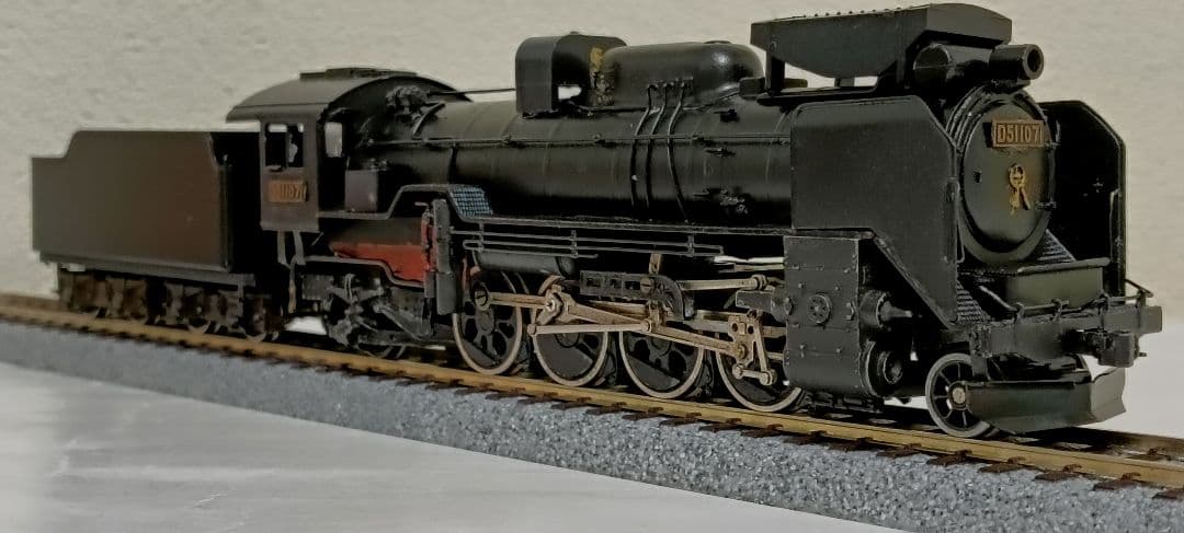 HOゲージ アダチ Ｄ51重装備蒸気機関車、メンテナンス済