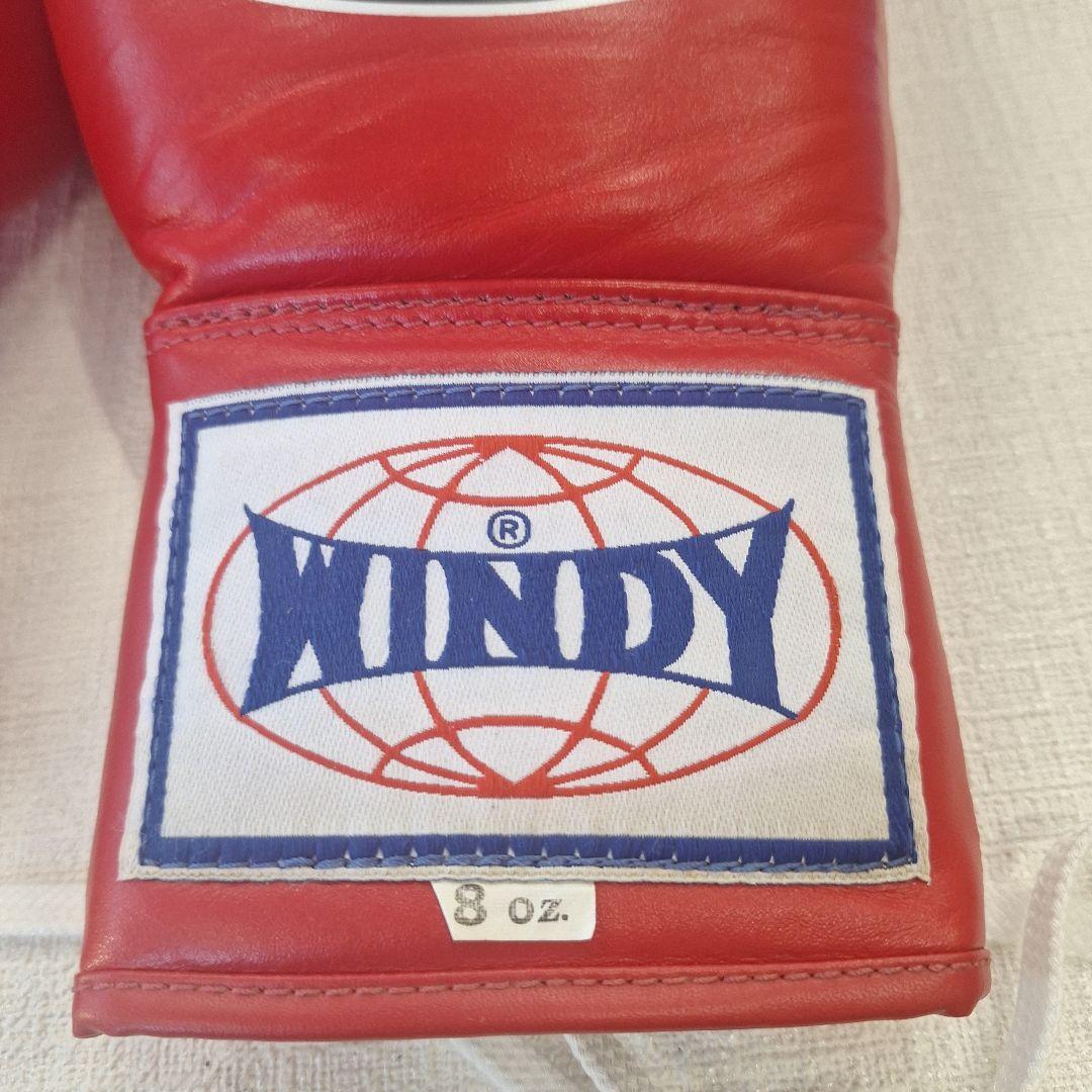 WINDY ボクシンググローブ 8oz 赤 中古・美品②