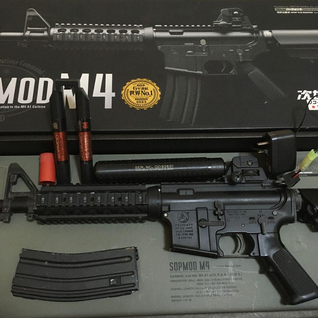 泡*泡様 【動作快調!!】 東京マルイ 次世代電動ガン M4 SOPMOD セッ