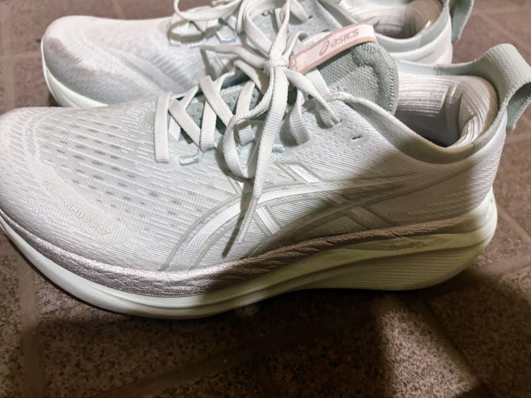 ウォーキング・ランニングウェア ASICS GEL-NIMBUS 27 Pure Aqua/White 24.5