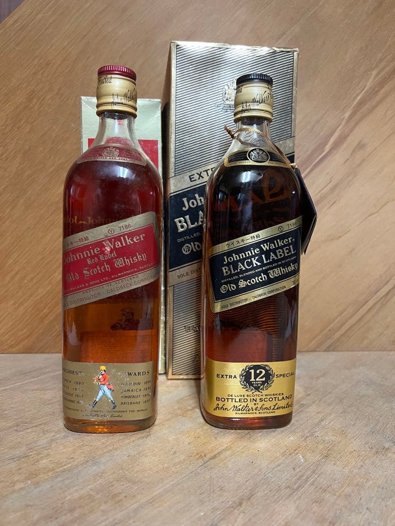 ジョニーウォーカー ブラックラベル80年代 レッドラベル70年代 特級ウイスキー