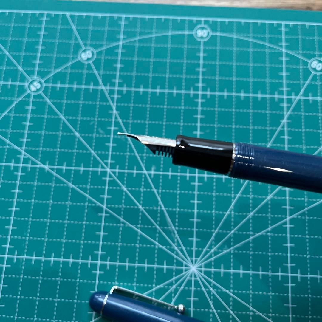 パイロット カスタム74 14K F 限定 ブルー シルバー ラメ