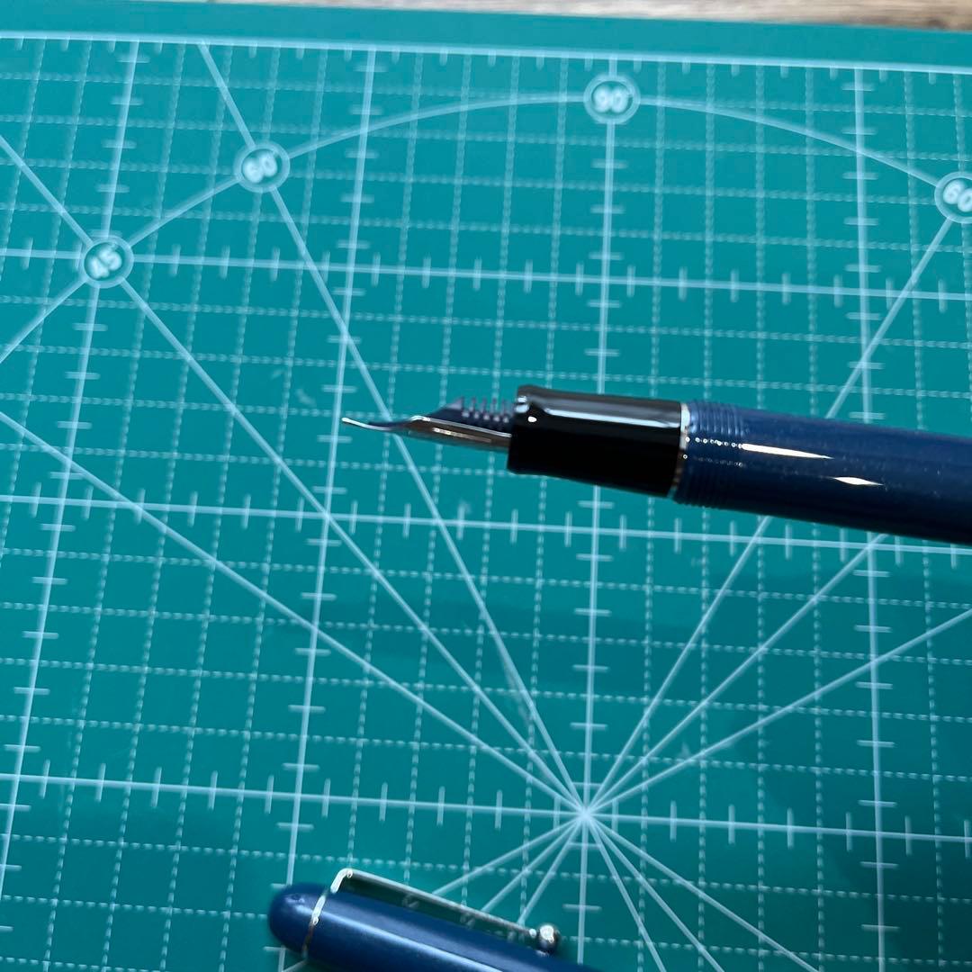 パイロット カスタム74 14K F 限定 ブルー シルバー ラメ