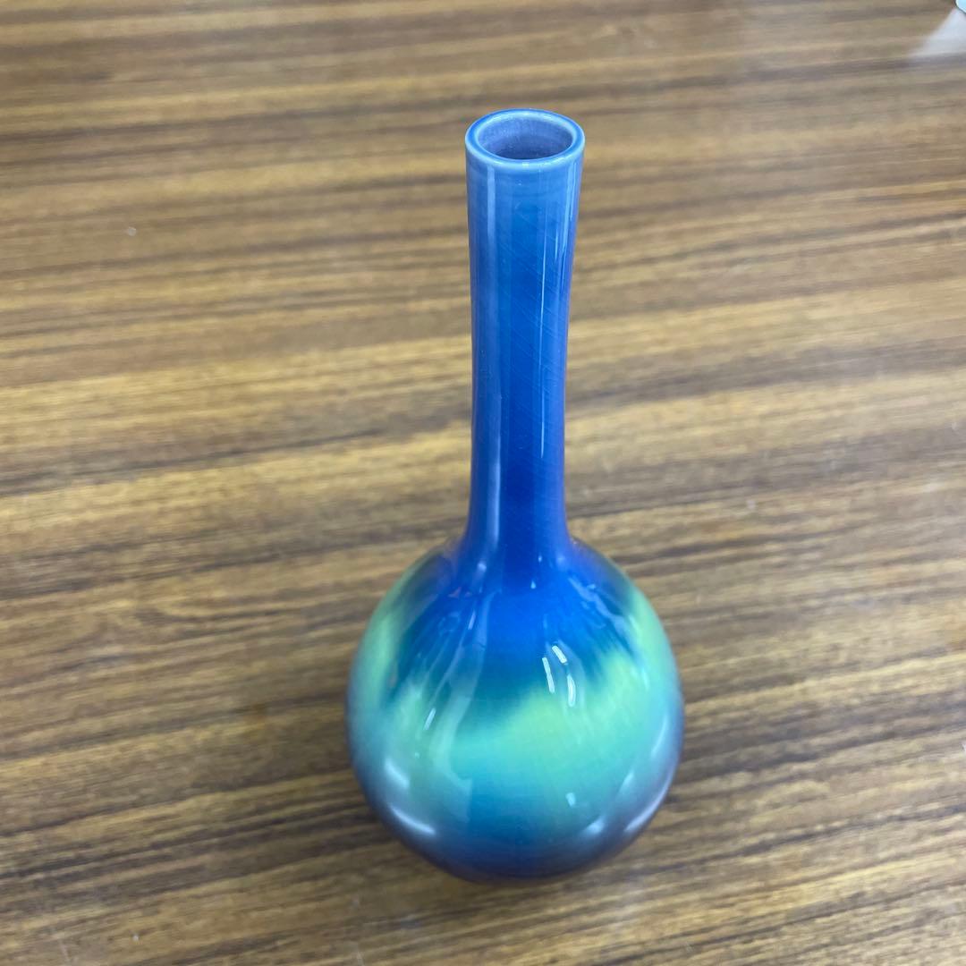 【美品】三代徳田八十吉　花入　九谷焼