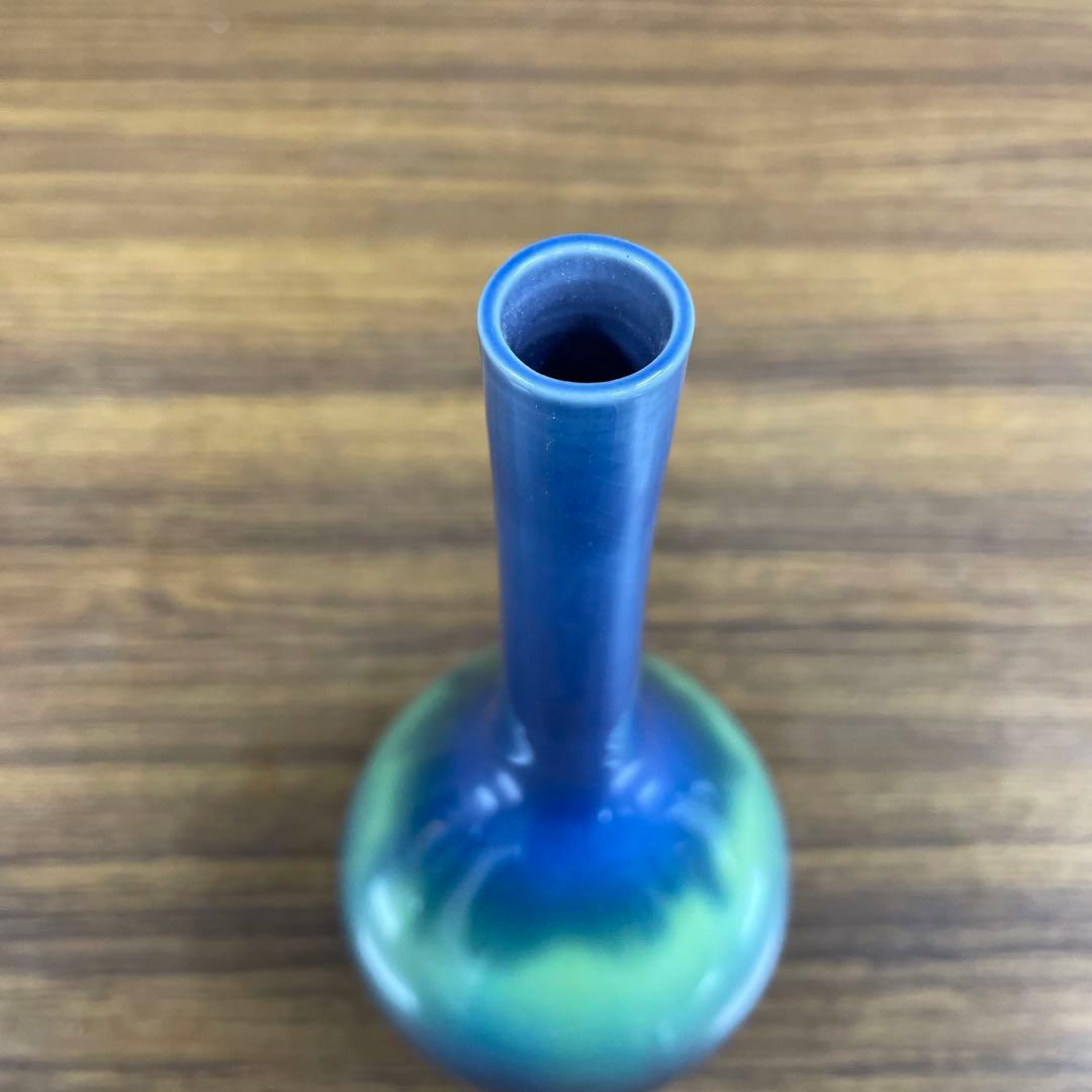 【美品】三代徳田八十吉　花入　九谷焼