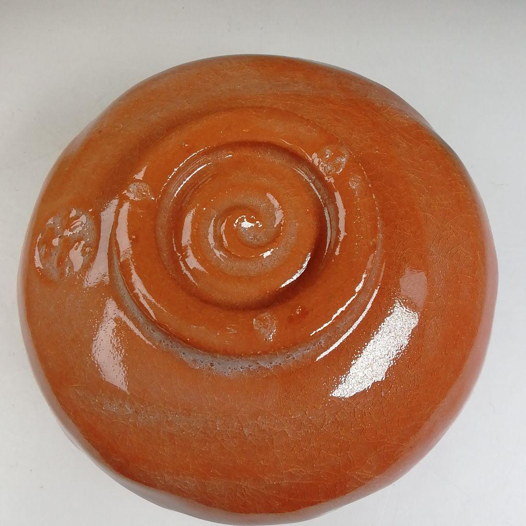 Ｔ８４６　茶碗　『赤楽茶碗』『楽焼窯　三代目　佐々木松楽 造』　共箱　茶道具