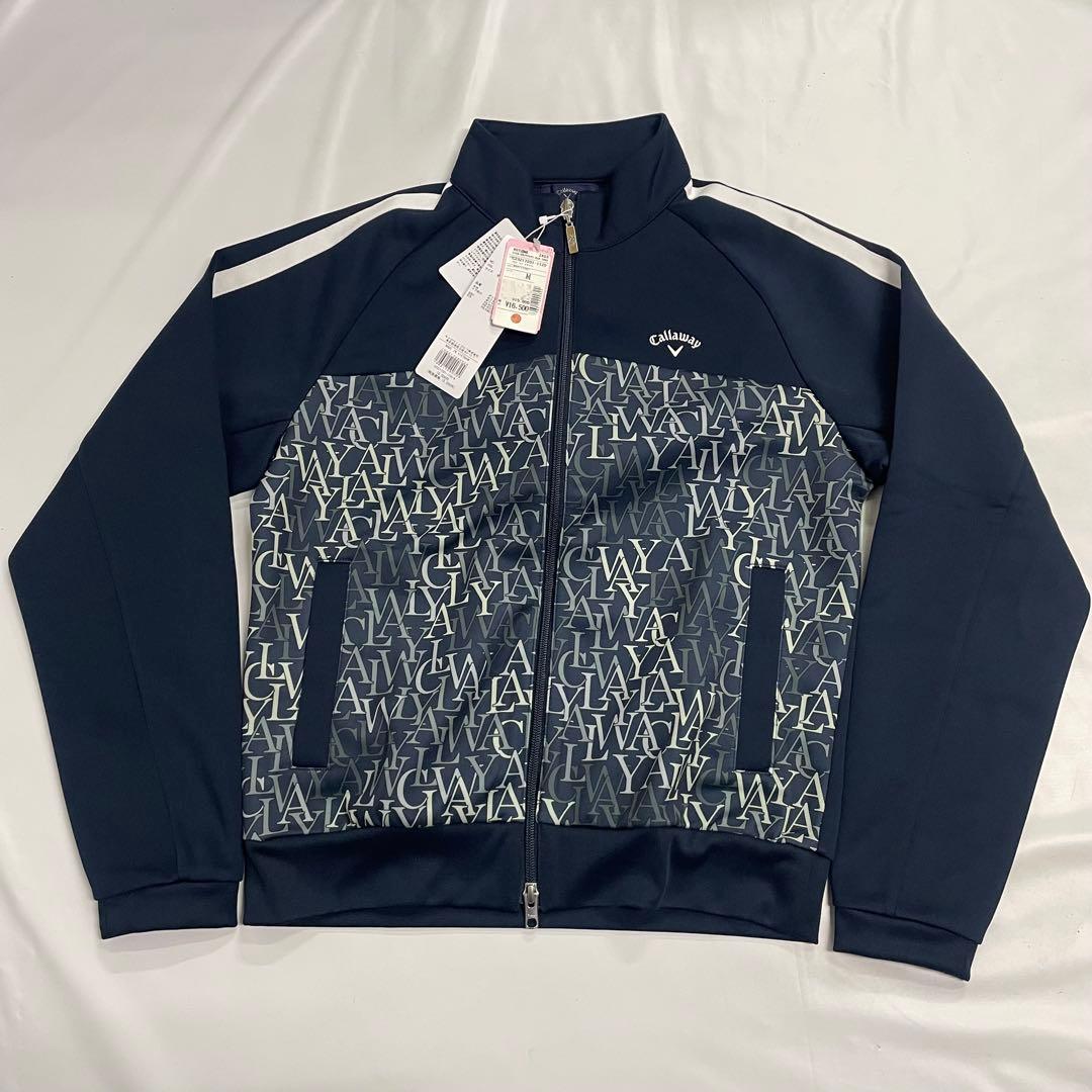 Callaway ゴルフウェア ロゴスウェットブルゾン M 紺