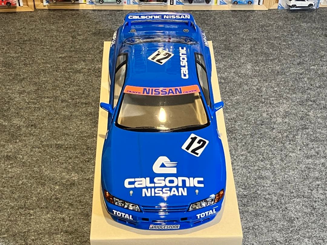 タミヤ ラジコン 日産スカイラインGT-R 塗装済 スペアボディ R32 ブルー