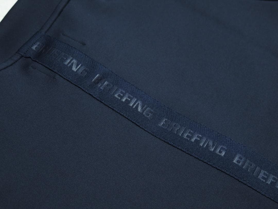 ⓁBRIEFING GOLF ブリーフィングゴルフ 背面ロゴハーフジップシャツ紺