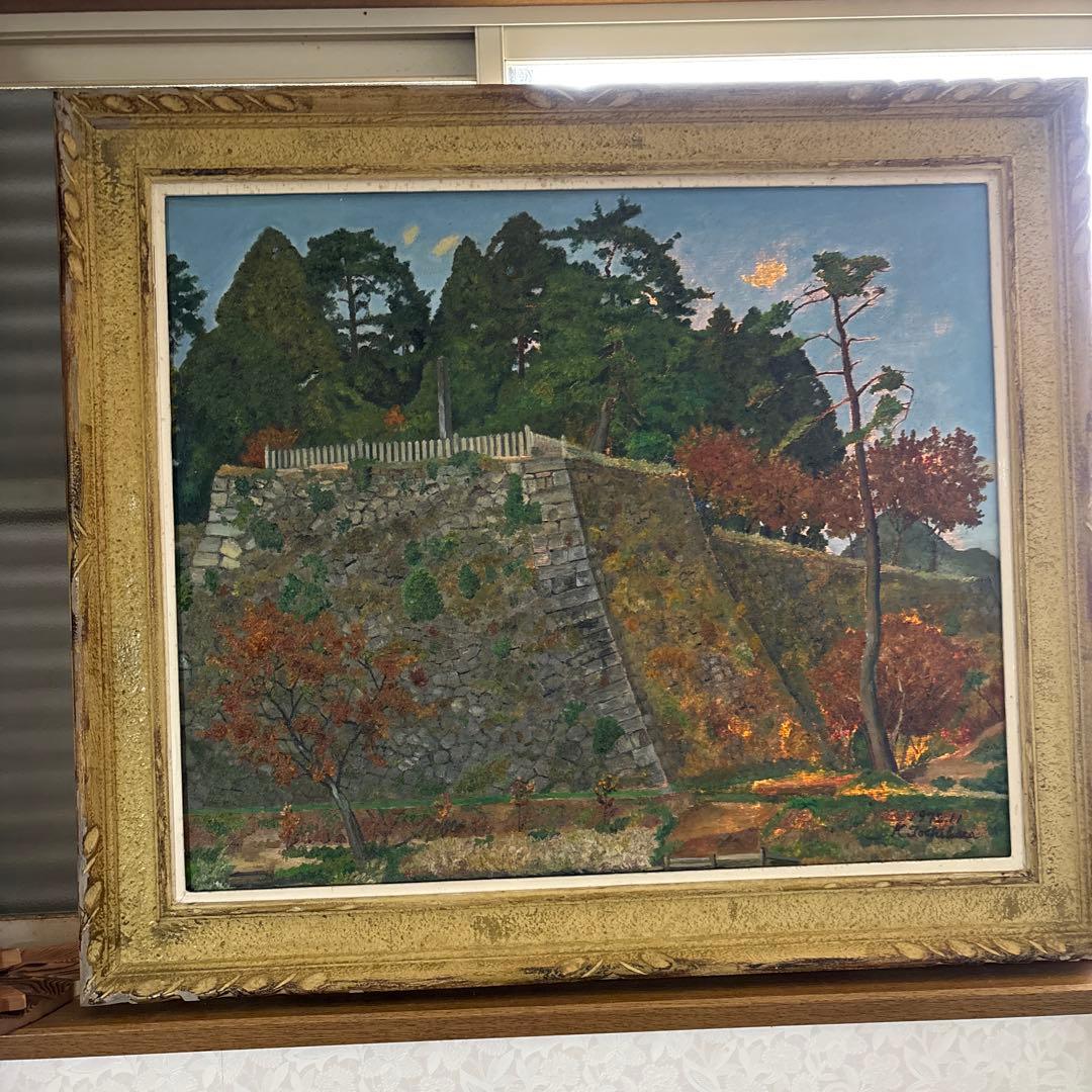 E.コチリマ 風景画 油彩 約80cm x 70cm