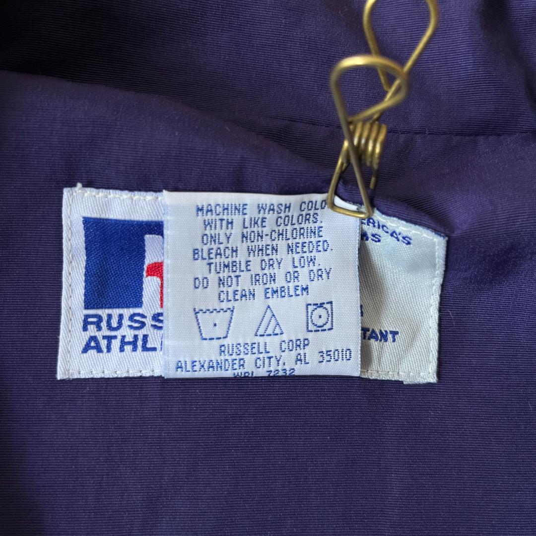 90s RUSSELL ATHLETIC ナイロン ハーフジップ XL A71