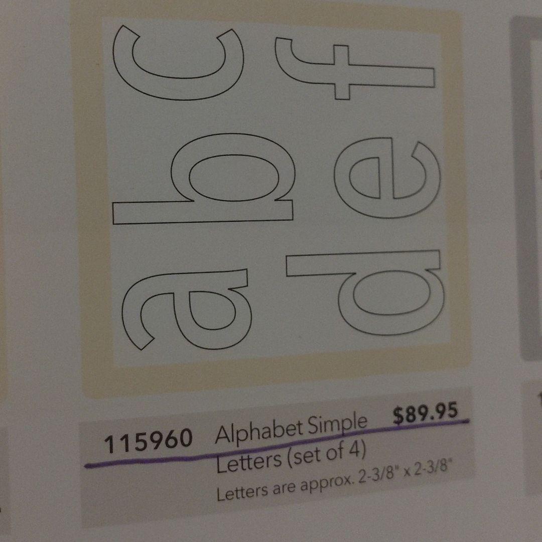 スタンピンアップ　ダイ　アルファベット