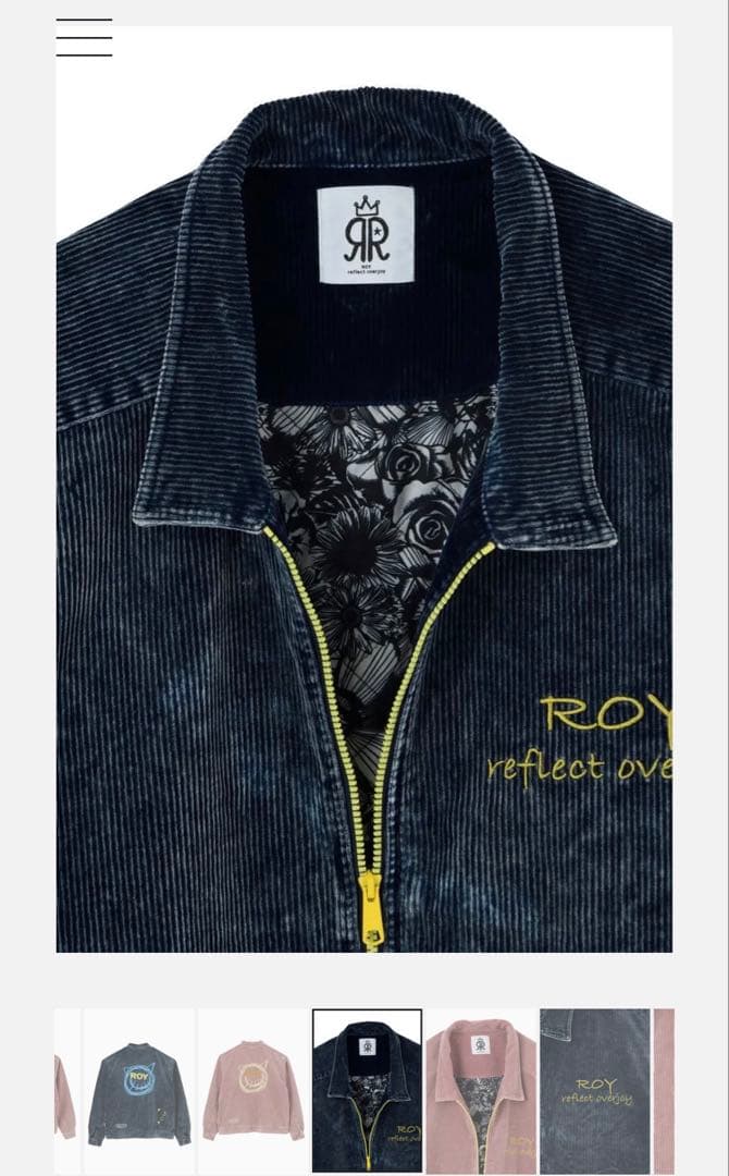 ROY reflect overjoy コーデュロイジャケット ネイビー