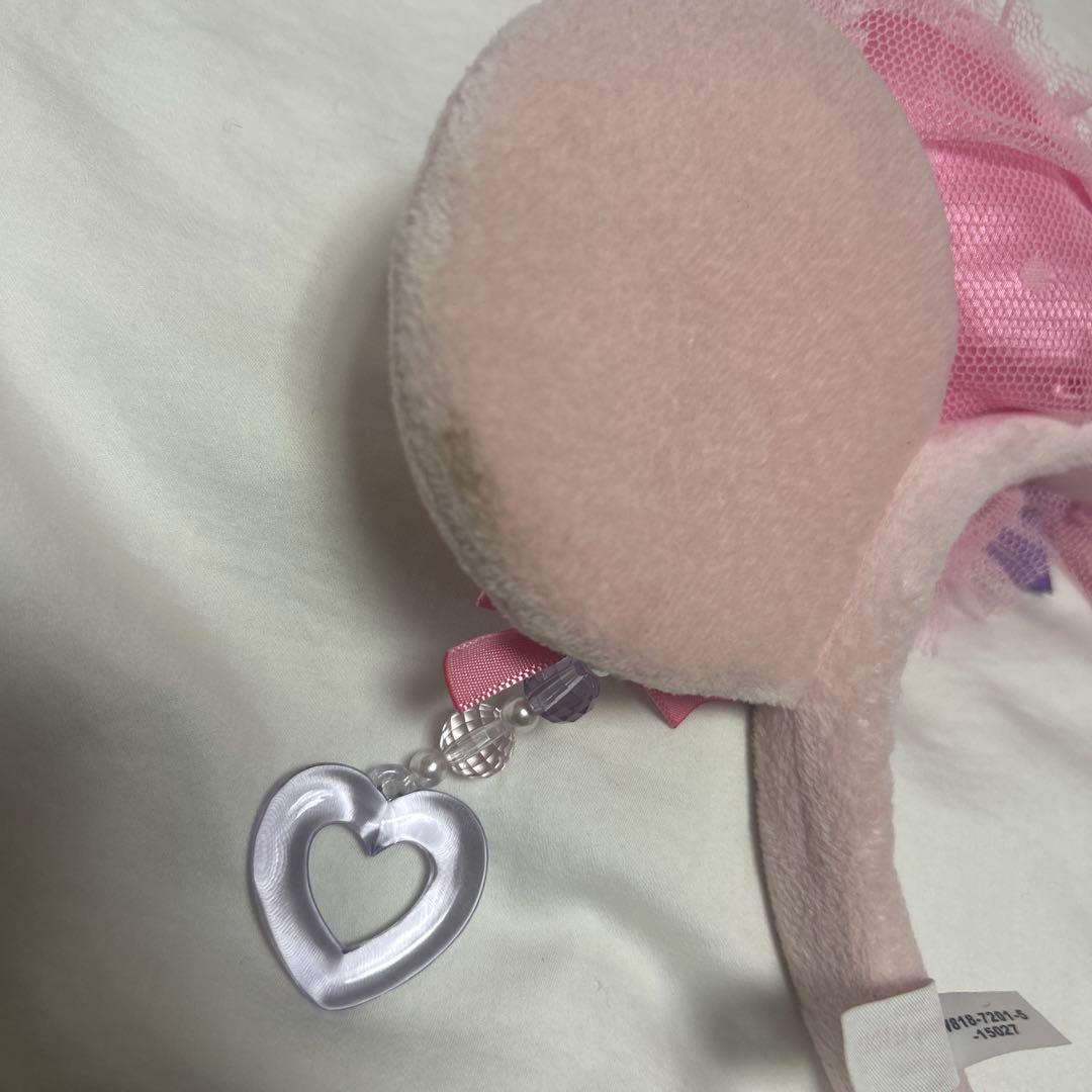 ミニー　ディズニー　イヤリングカチューシャ　ピンク　ハート