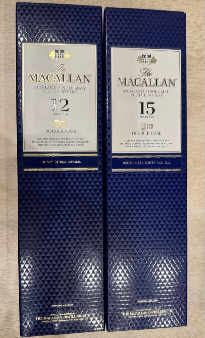 The Macallan 12年・15年 ダブルカスク　マッカラン2本セット