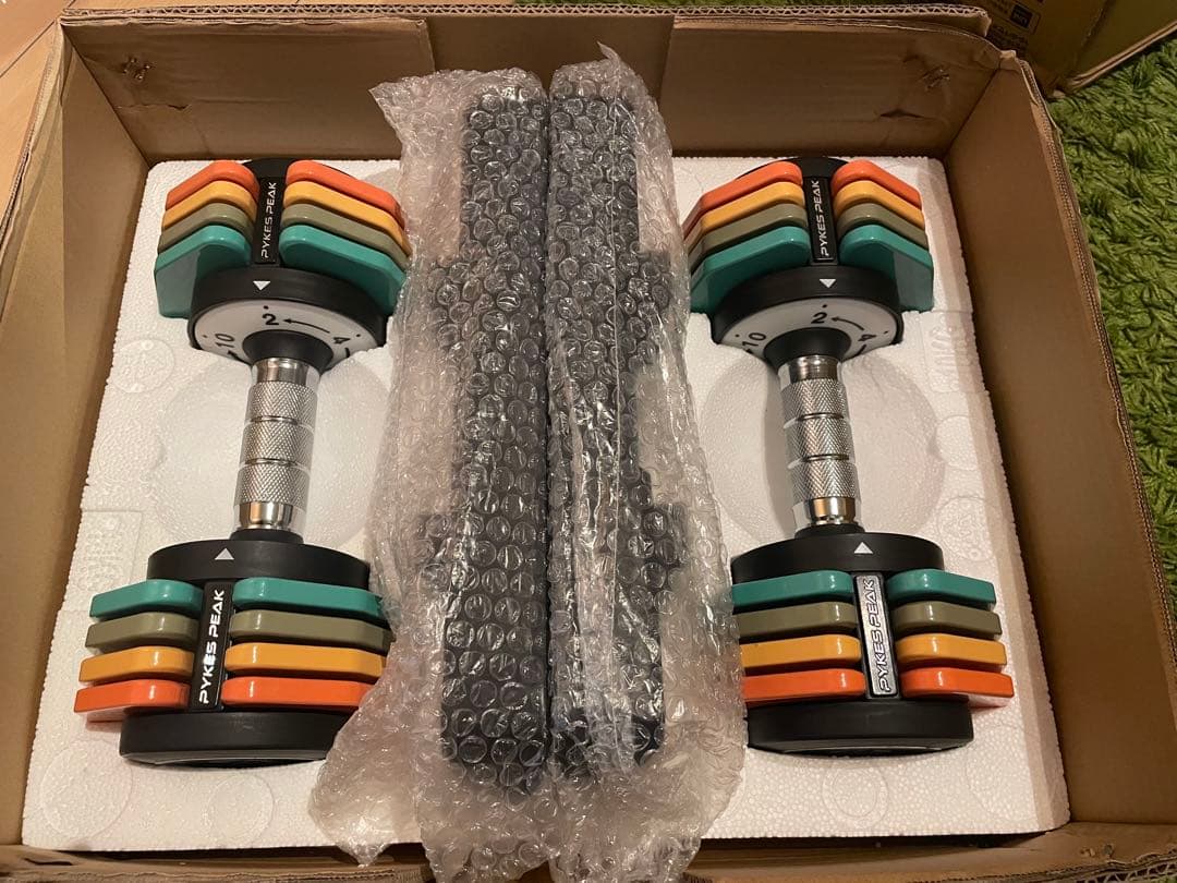 PYES PEAK 可変式ダンベル 10kg×2個セット